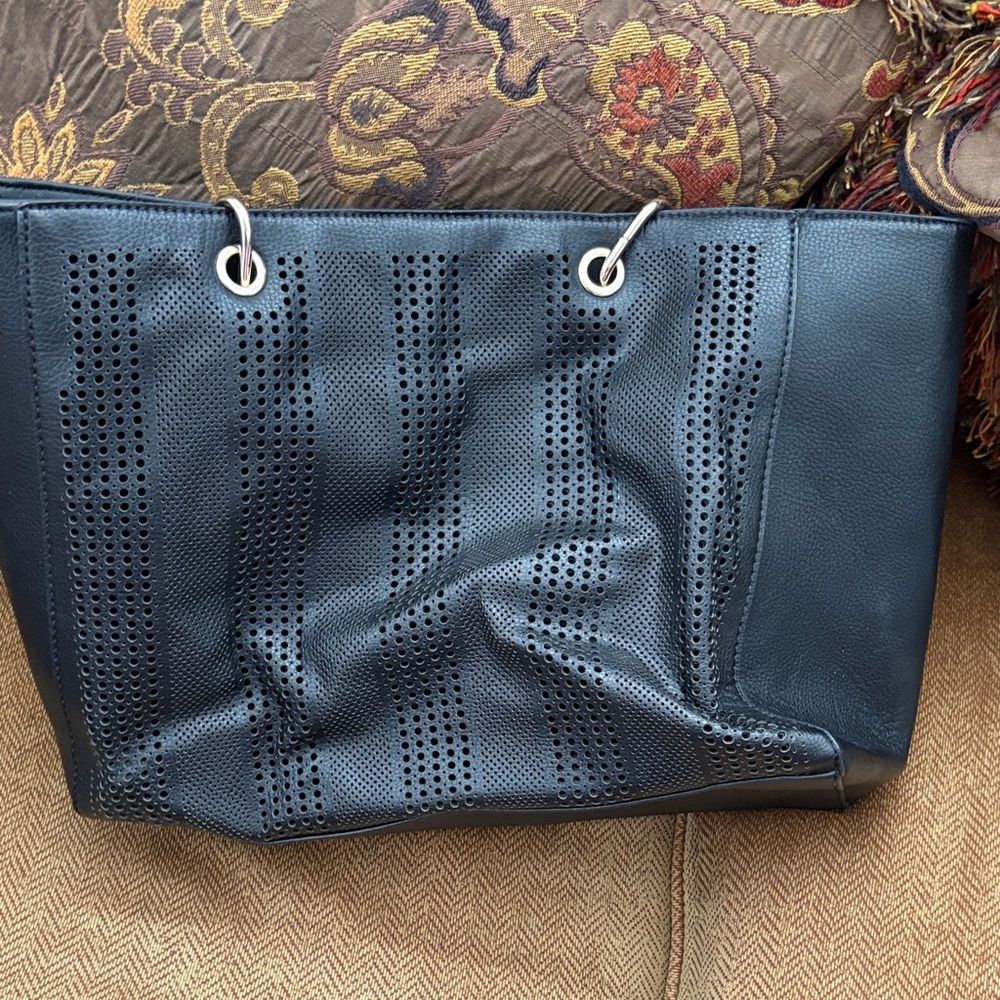 Apt. 9 Black Perforated Tote